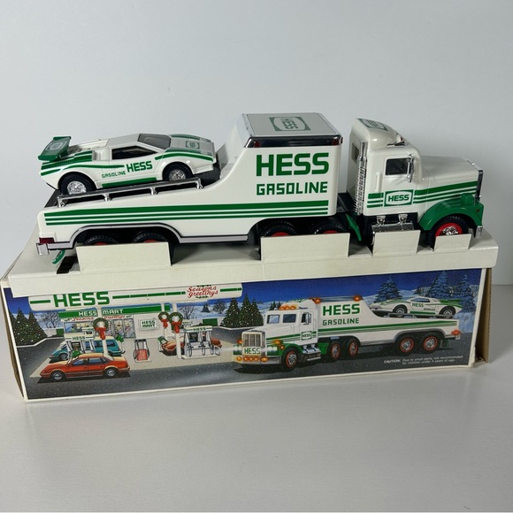 Hess Toy Truck and Race Car In Box box sealed in plastic 1991 Vintage - Picture 1 of 6